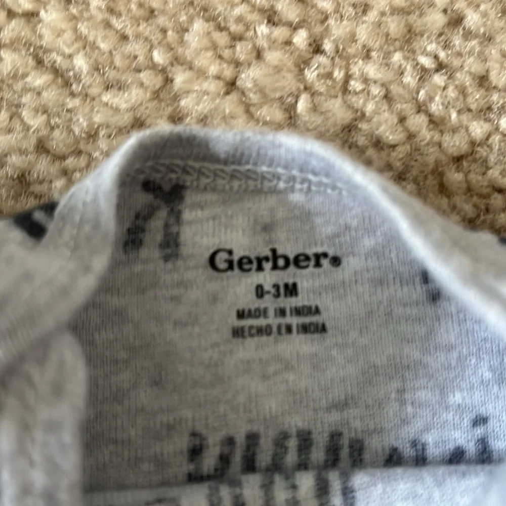 Grey 0-3M Dinosaur Onesie